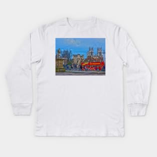 Bootham Bar, York, England in HDR Kids Long Sleeve T-Shirt